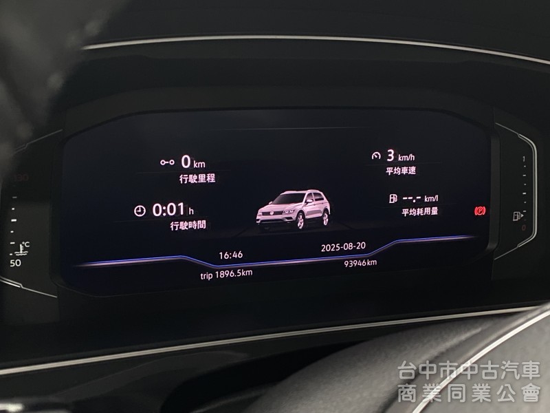 2020 Tiguan 280 TSI　原鈑件/里程保證/原廠保養/ACC跟車/電尾腳踢/數位儀錶板/環景/盲點